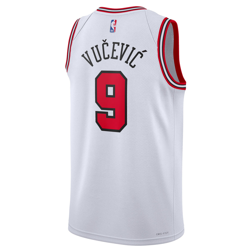 Unisex Nikola Vučević Chicago Bulls Association Edition Swingman NBA Basketball Jersey - White - view 3