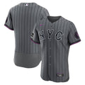Men's New York Mets Gray City Connect Sponsor Patch MLB Baseball Jersey - view 1