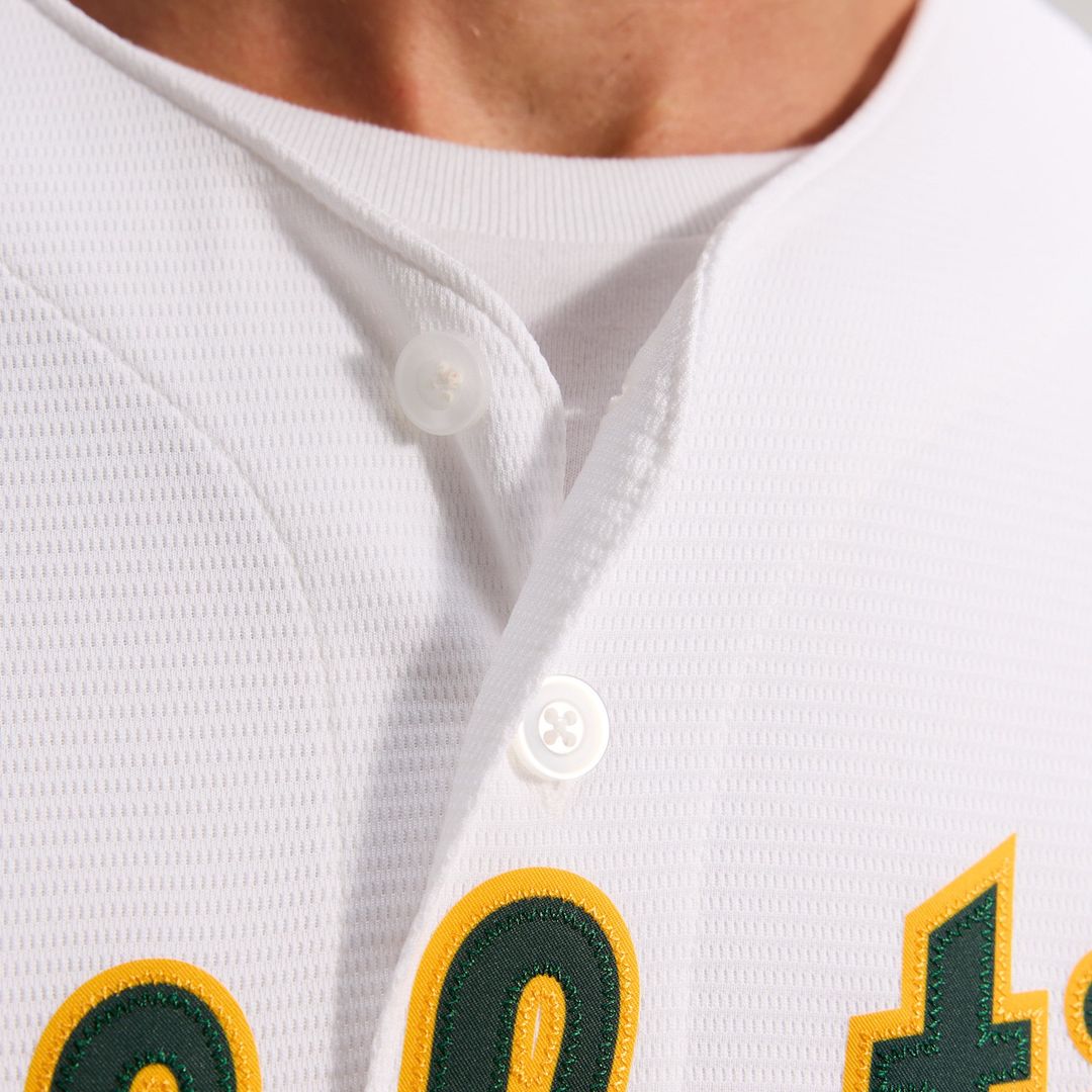 Men's Athletics White Home Replica MLB Baseball Jersey - view 13
