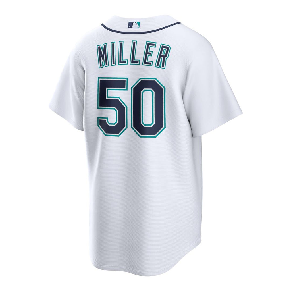 Men's Seattle Mariners Bryce Miller White Home Replica MLB Baseball Jersey - view 3