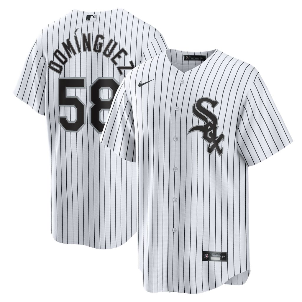 Men's Chicago White Sox Seranthony Domínguez White Home Replica MLB Baseball Jersey - view 1