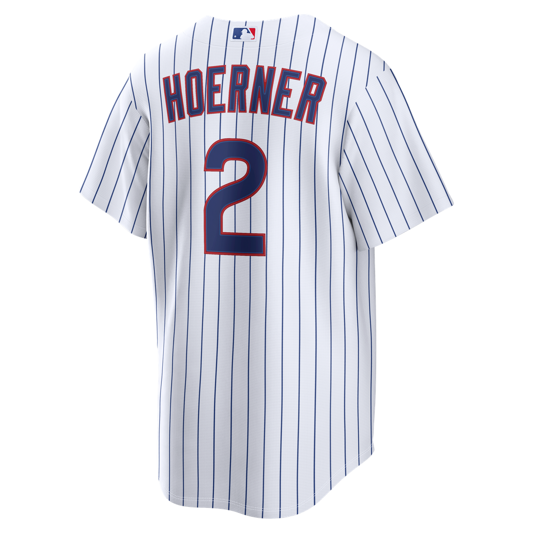 Men's Chicago Cubs Nico Hoerner White Home Replica MLB Baseball Jersey - view 3