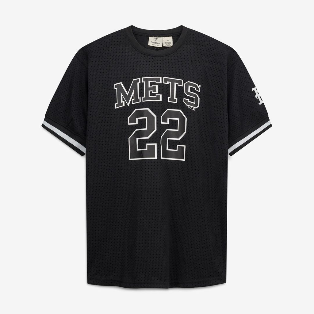 Men's New York Mets Juan Soto Black/White Big & Tall Heavyweight Mesh MLB Baseball Jersey - view 2