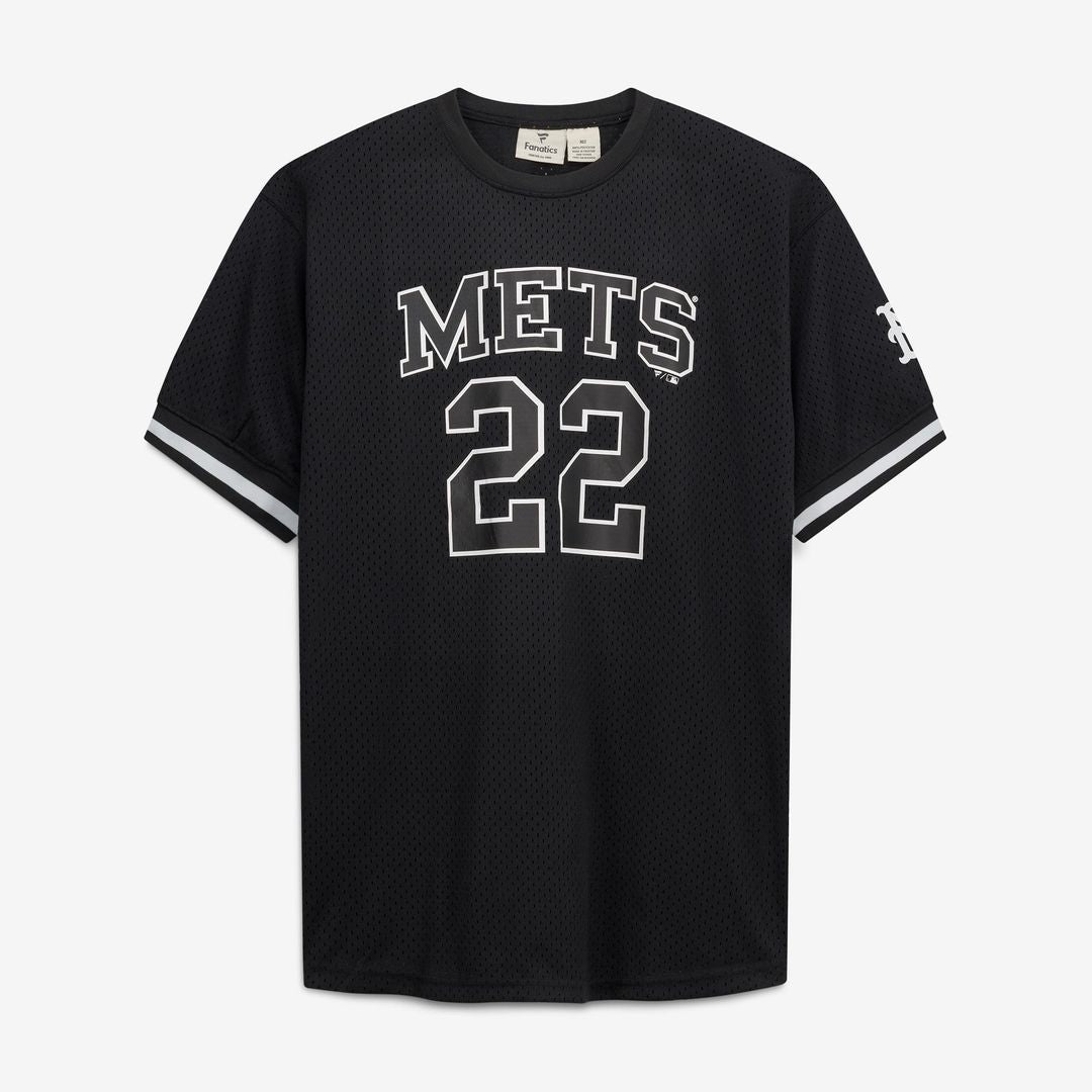 Men's New York Mets Juan Soto Black/White Big & Tall Heavyweight Mesh MLB Baseball Jersey - view 2