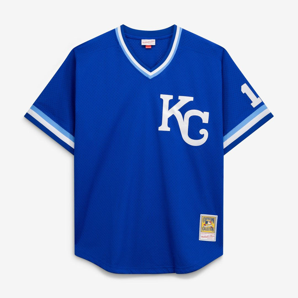 Men's Kansas City Royals Bo Jackson Royal Cooperstown Collection Big & Tall Mesh Batting Practice MLB Baseball Jersey - view 2