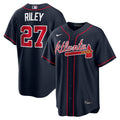 Men's Atlanta Braves Austin Riley Navy Alternate Replica MLB Baseball Jersey - view 4