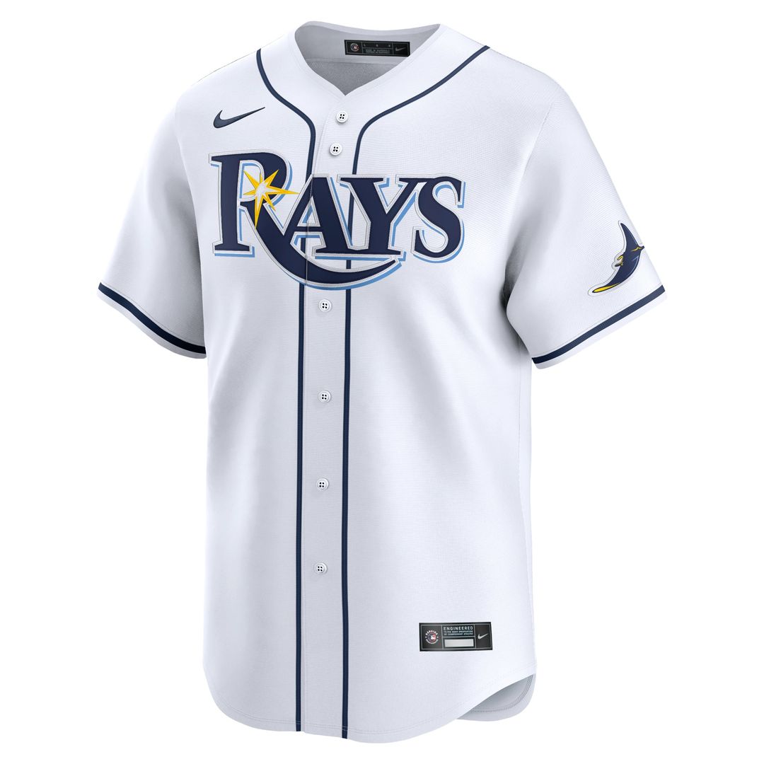 Men's Tampa Bay Rays Brandon Lowe White Home Limited MLB Baseball Jersey - view 2