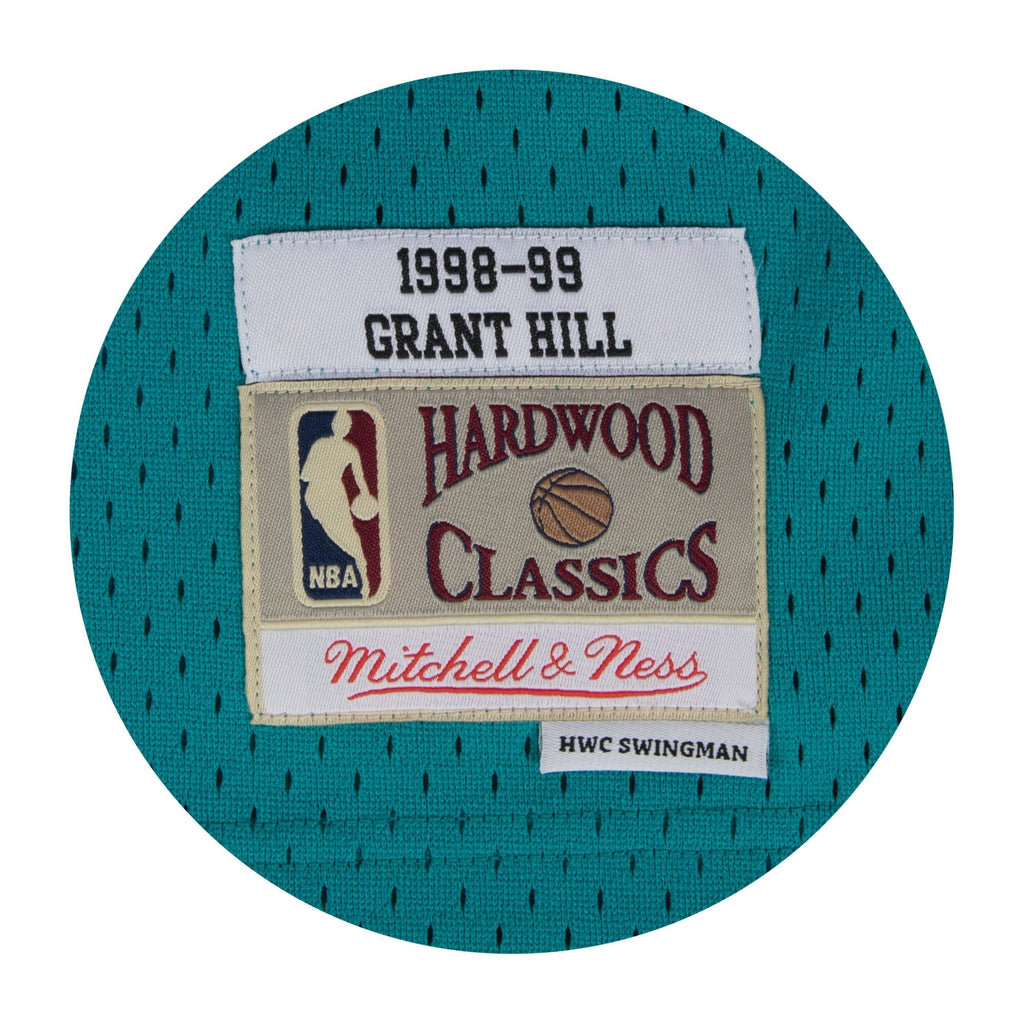 Men's Detroit Pistons Swingman NBA Basketball Jersey Road Grant Hill 1998-99 - view 4