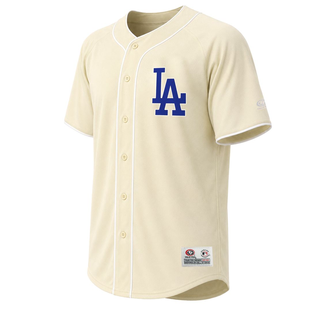 Men's Los Angeles Dodgers Cream Fashion MLB Baseball Jersey - view 2