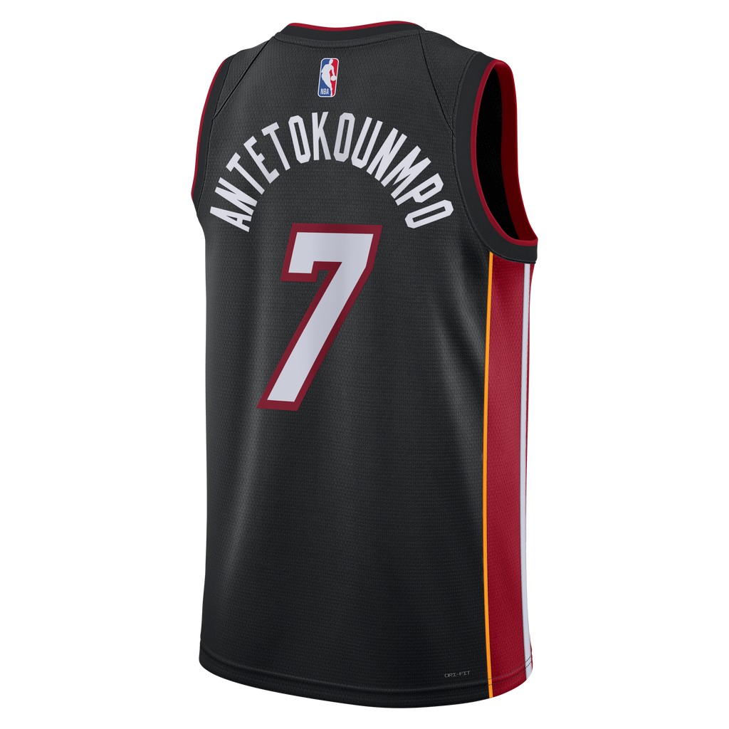 Unisex Giannis Antetokounmpo Miami Heat Icon Edition Swingman NBA Basketball Jersey - Black - view 4