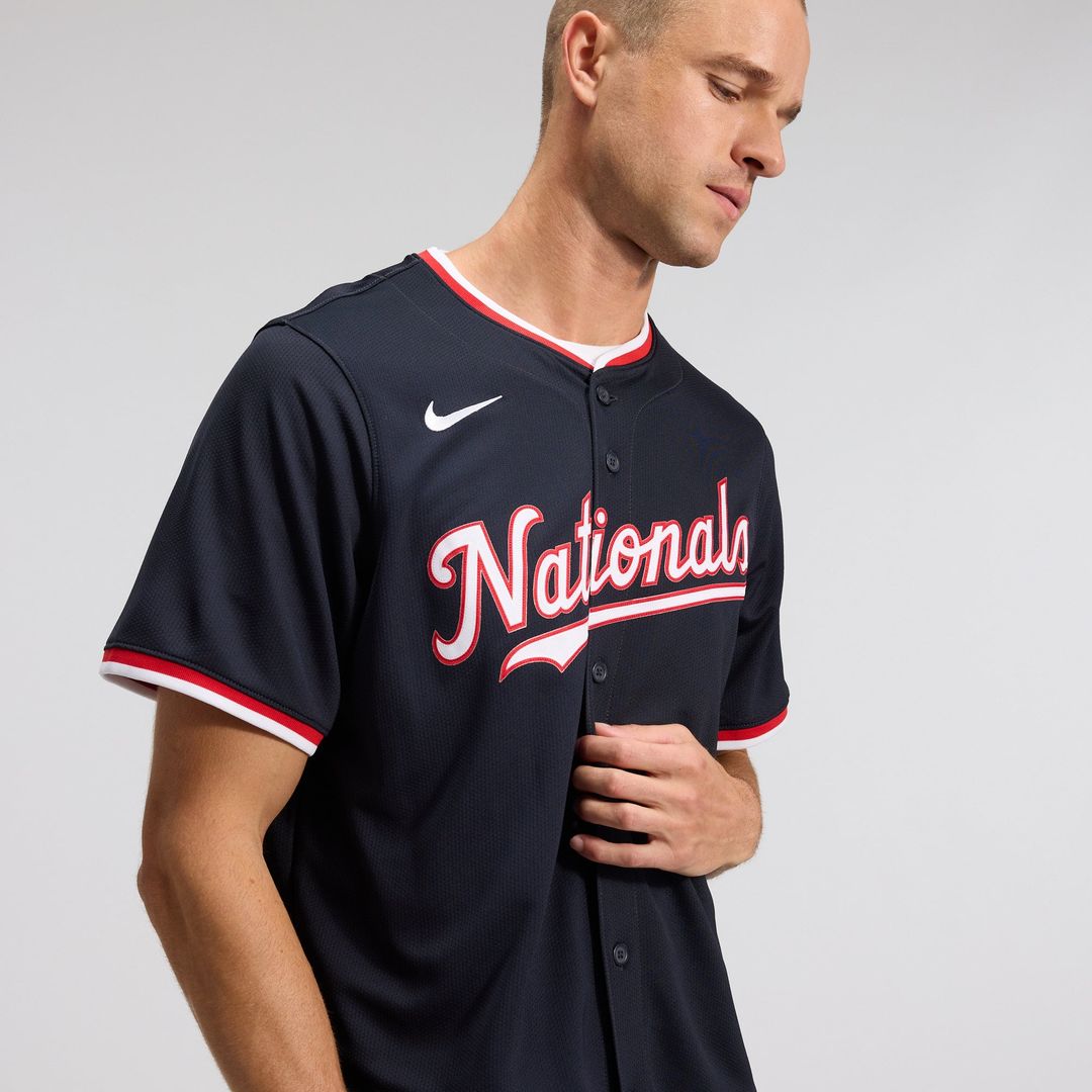Men's Washington Nationals James Wood Navy Alternate Limited MLB Baseball Jersey - view 10