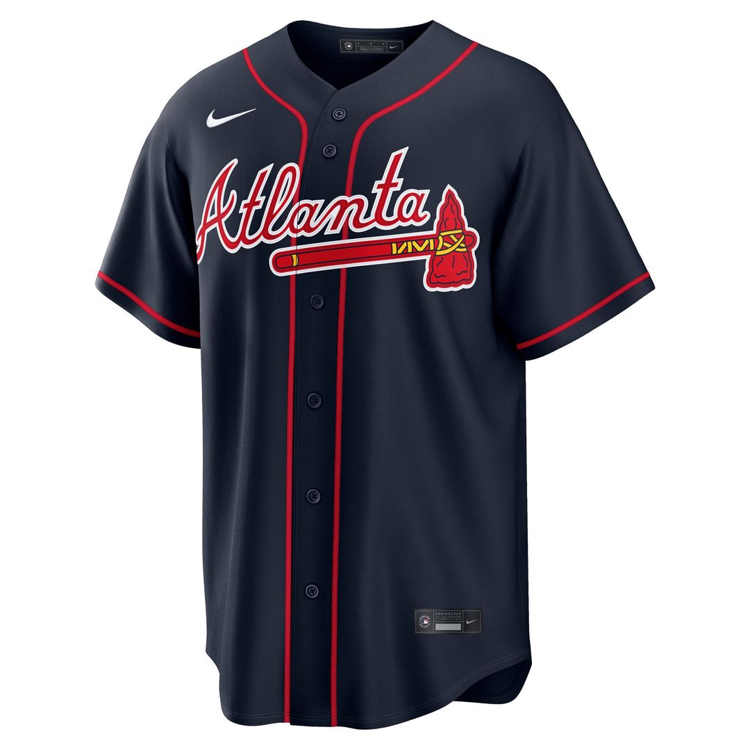 Men's Atlanta Braves Austin Riley Navy Alternate Replica MLB Baseball Jersey - view 5