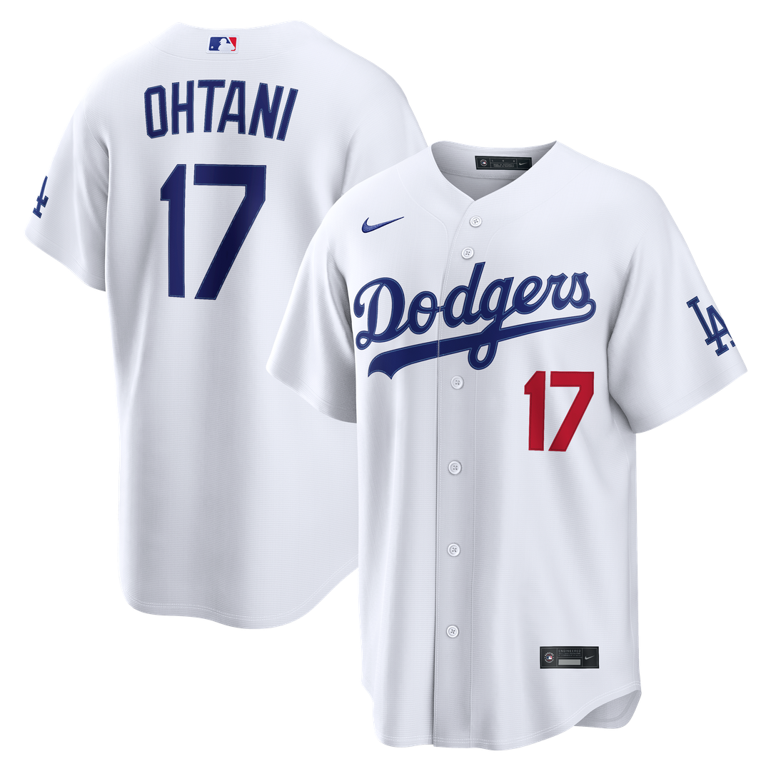Men's Los Angeles Dodgers Shohei Ohtani White Home Stadium MLB Baseball Jersey - view 1
