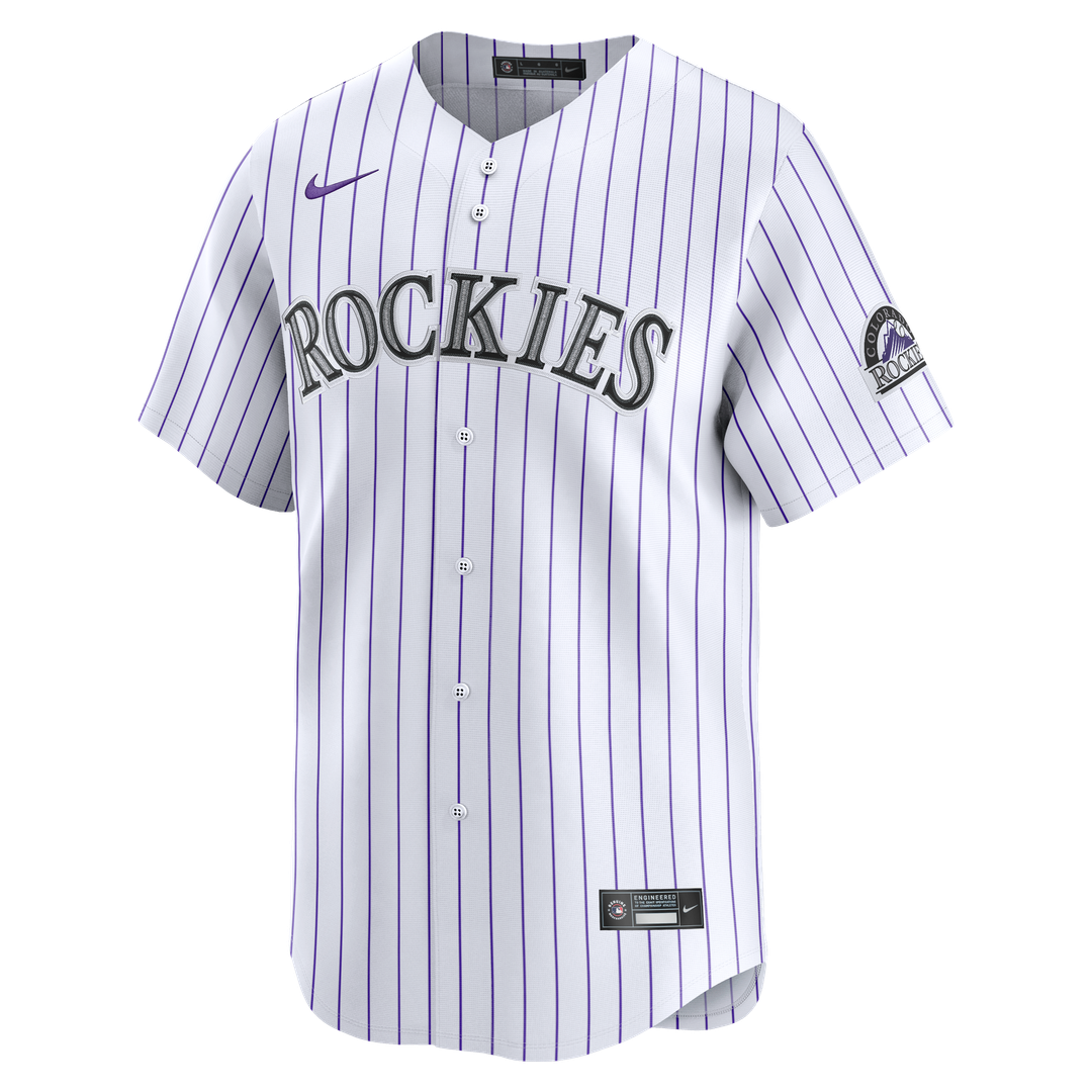 Men's Colorado Rockies White Home Limited MLB Baseball Jersey - view 5