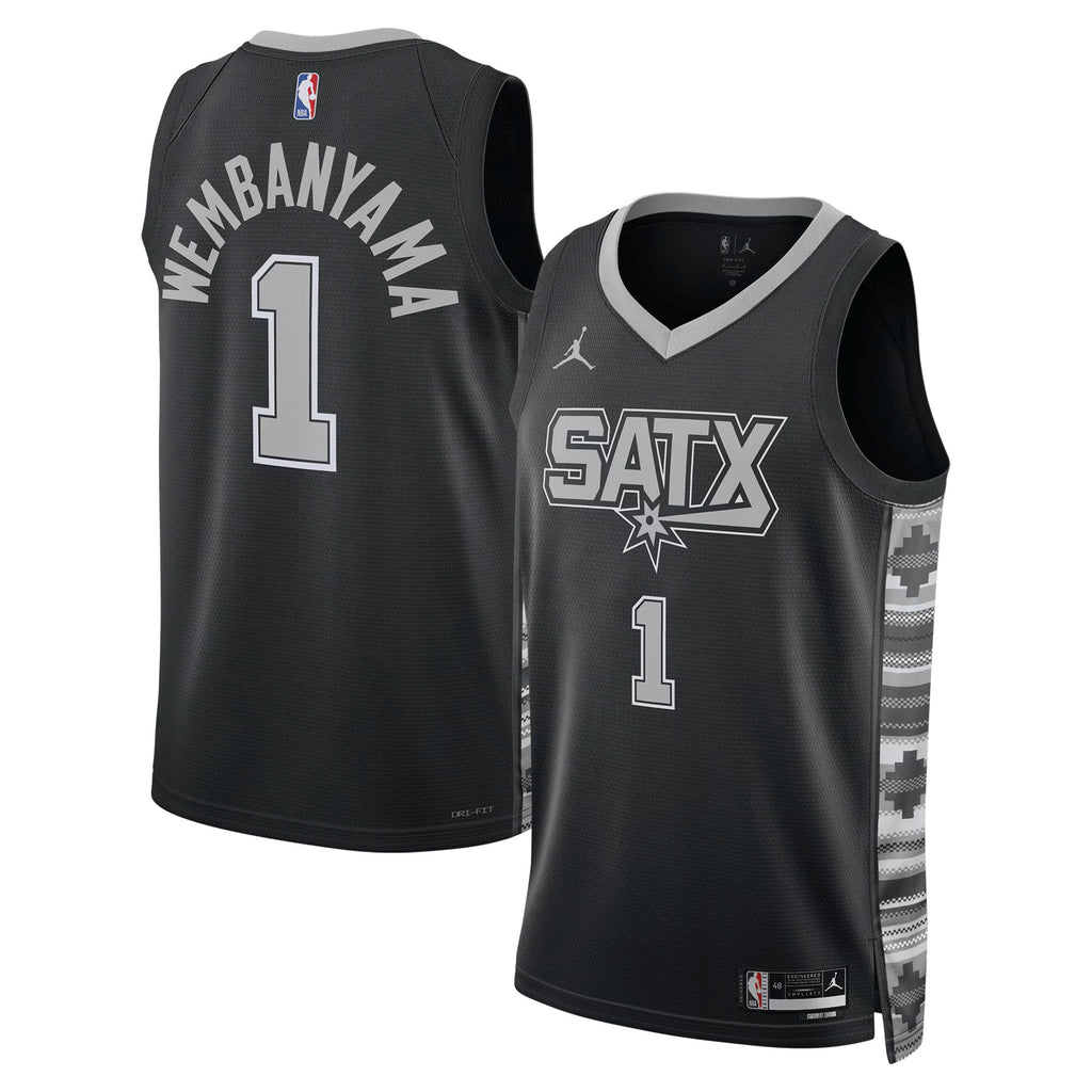 Unisex San Antonio Spurs Statement Edition Swingman NBA Basketball Jersey - Victor Wembanyama - view 2