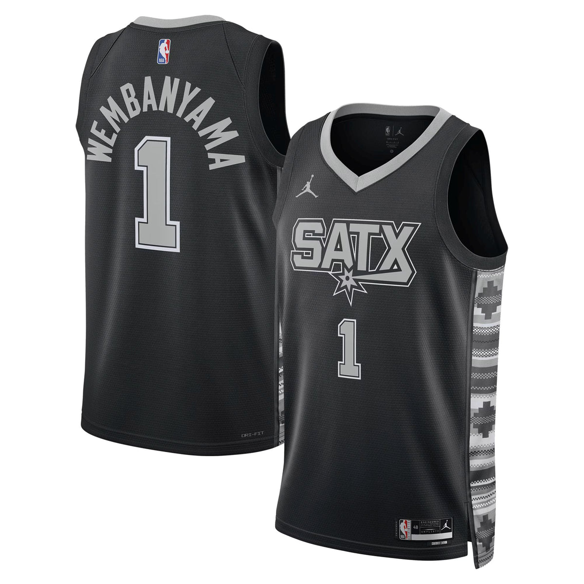 Unisex San Antonio Spurs Statement Edition Swingman NBA Basketball Jersey - Victor Wembanyama - view 2