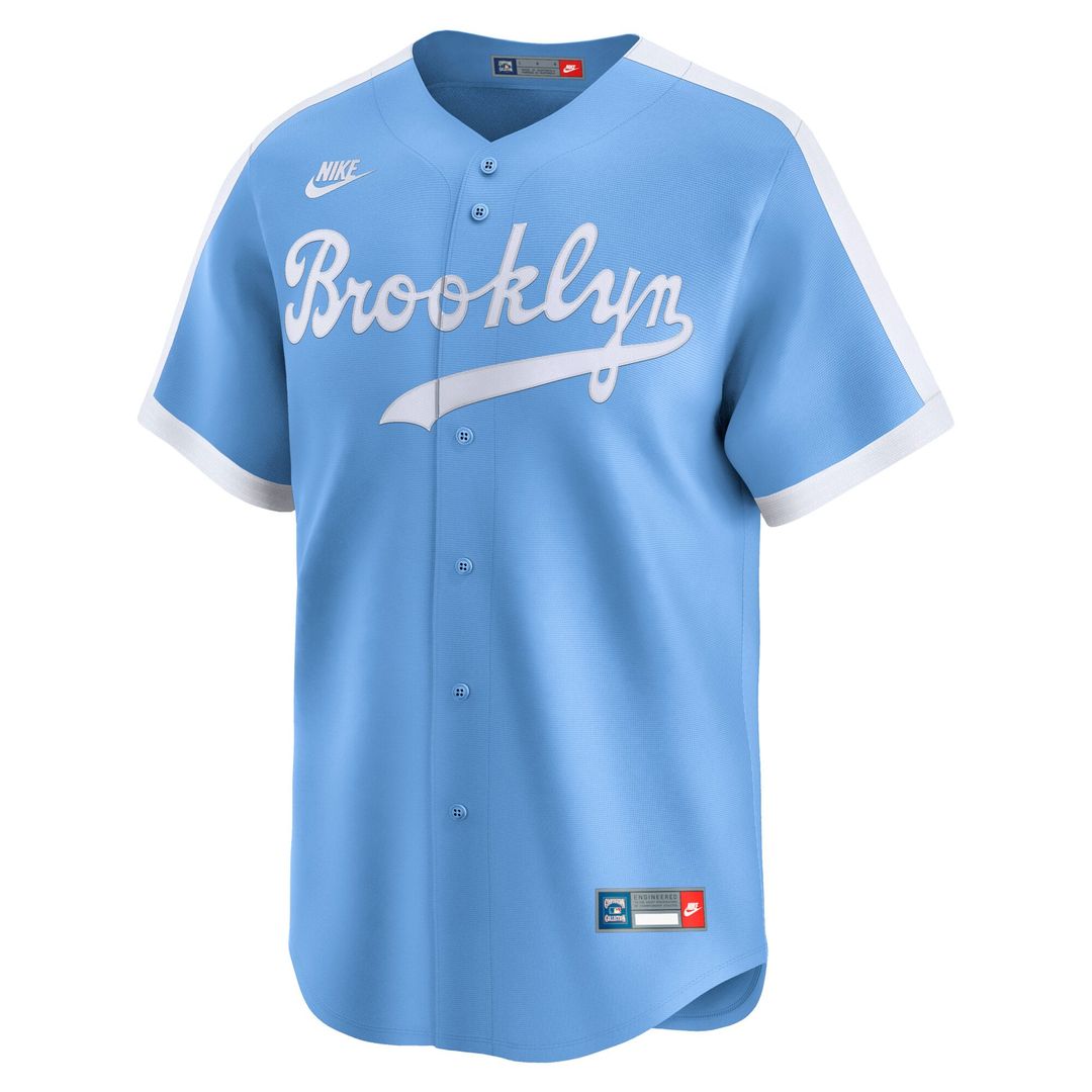 Men's Brooklyn Dodgers Light Blue Cooperstown Collection Limited MLB Baseball Jersey - view 2