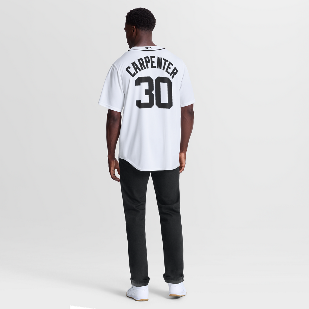 Men's Detroit Tigers Kerry Carpenter White Home Replica MLB Baseball Jersey - view 5