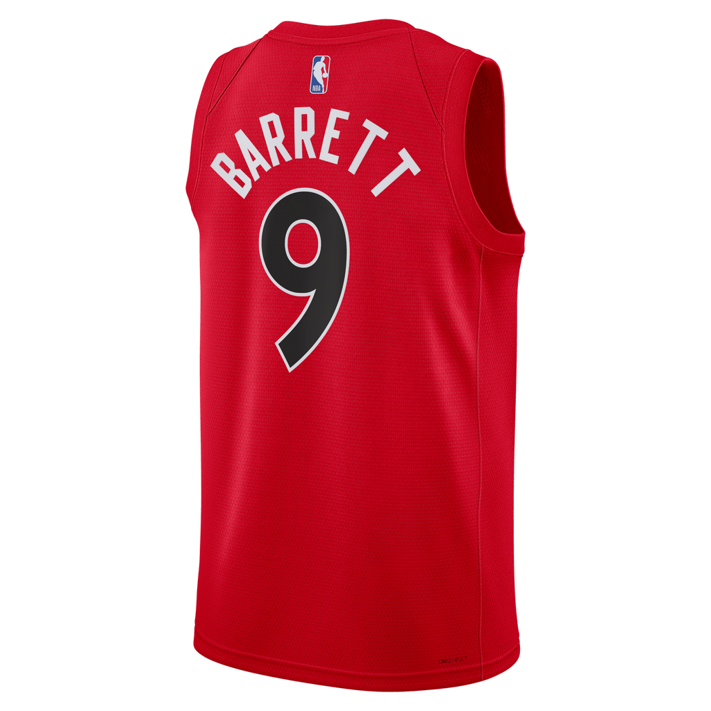 Unisex RJ Barrett Toronto Raptors Icon Edition Swingman NBA Basketball Jersey - Red - view 4