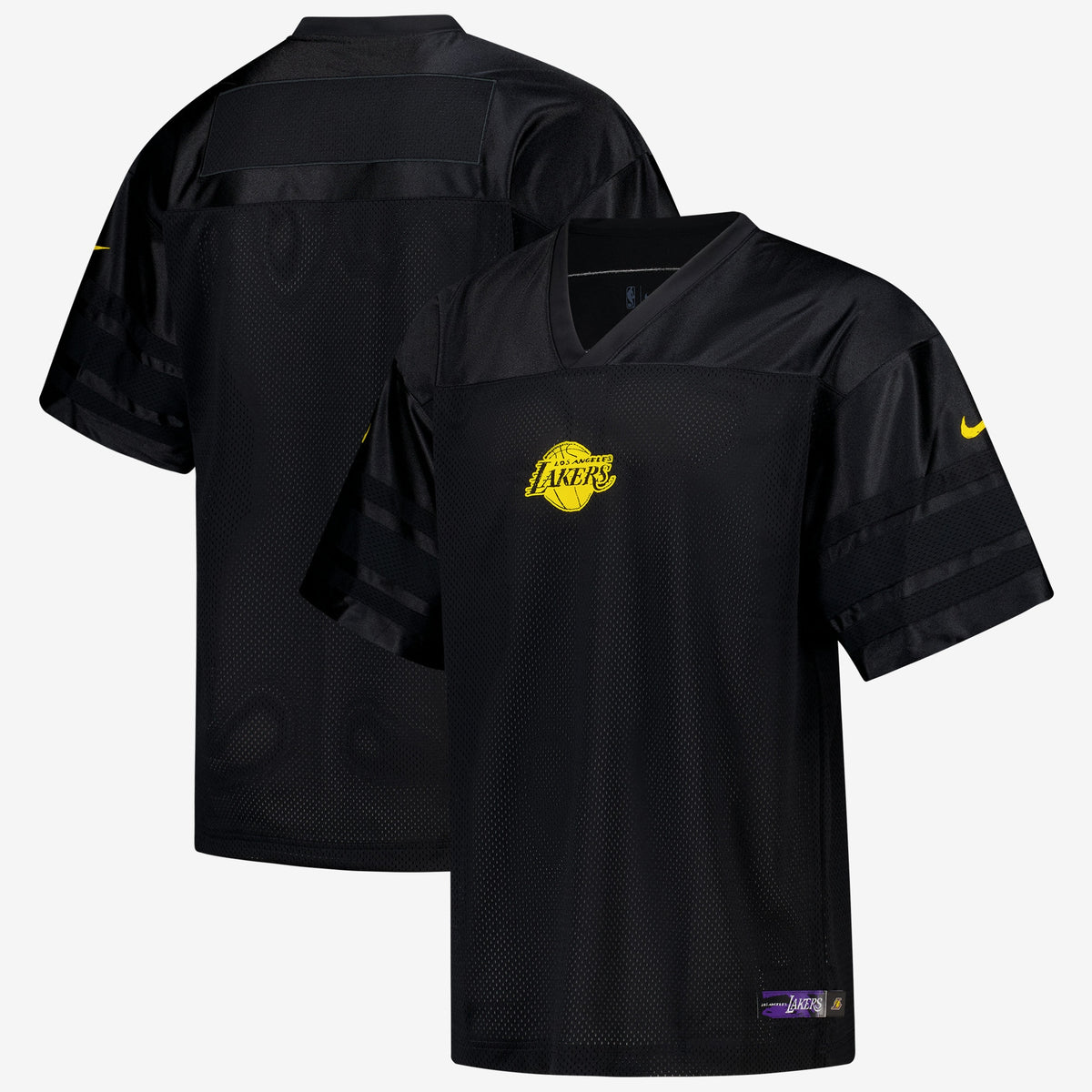 Men's Los Angeles Lakers Courtside Football NBA Basketball Jersey - Black - view 2