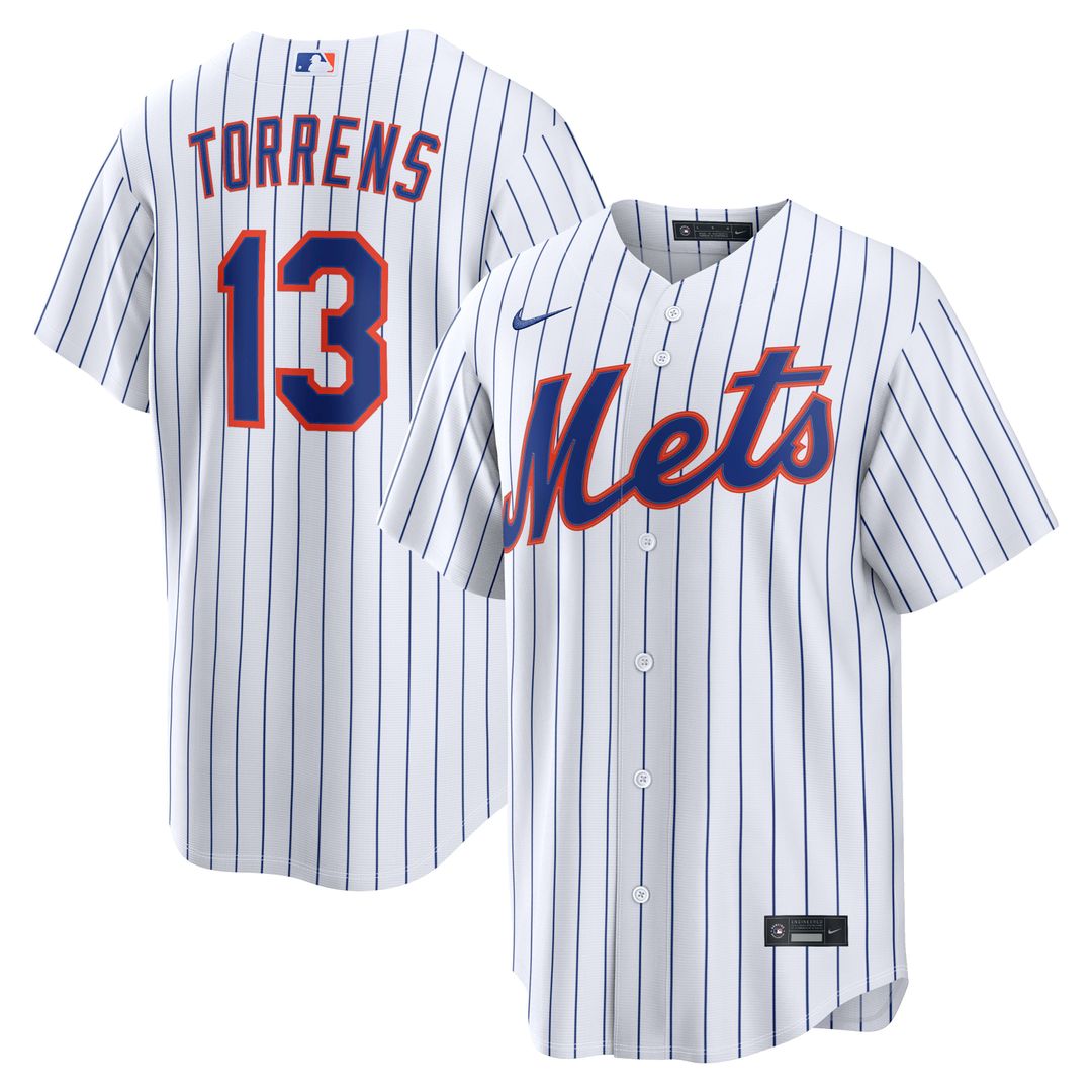Men's New York Mets Luis Torrens White Home Replica MLB Baseball Jersey - view 1