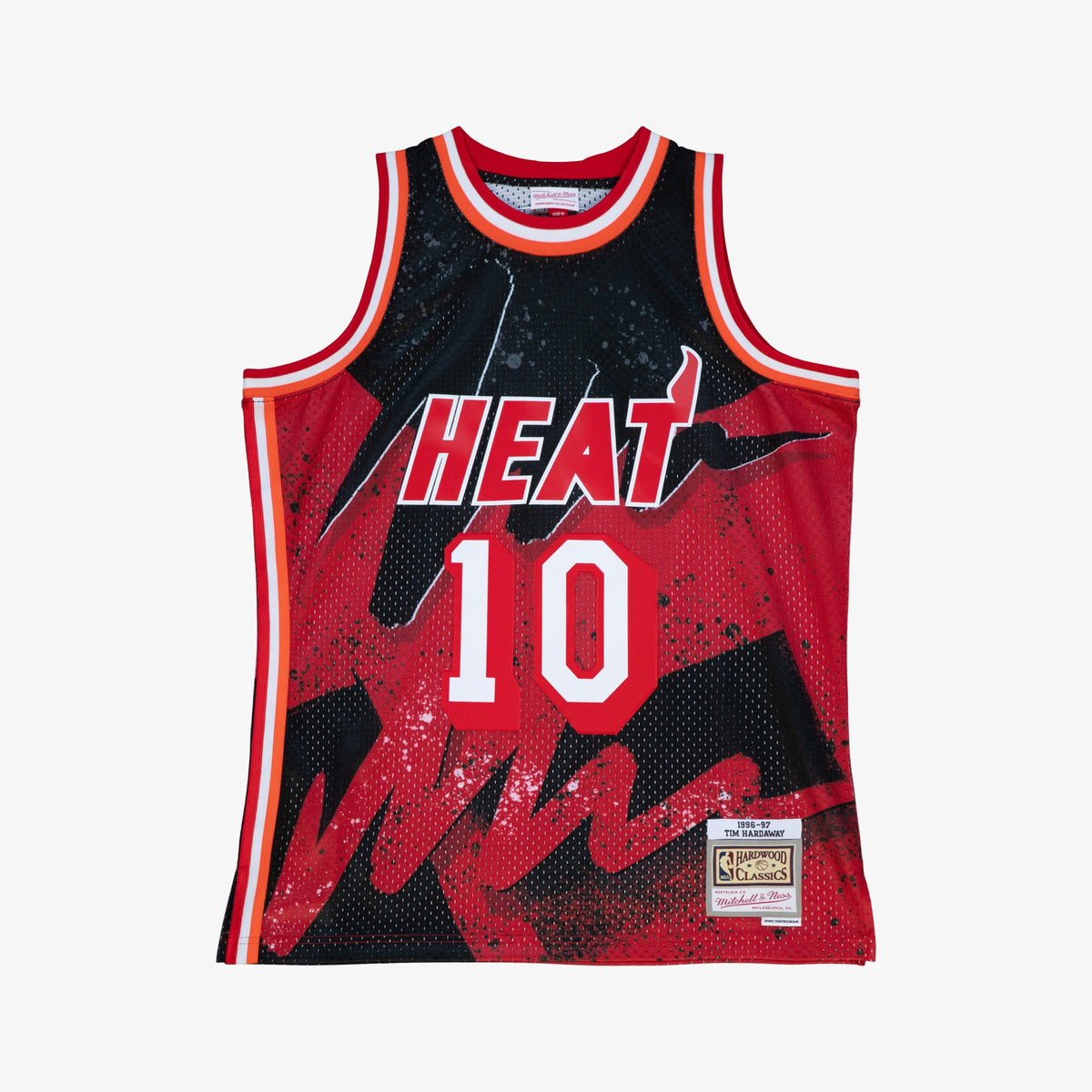 Men's Miami Heat Tim Hardaway 1996 Hyper Hoops Swingman NBA Basketball Jersey - Scarlet - view 3