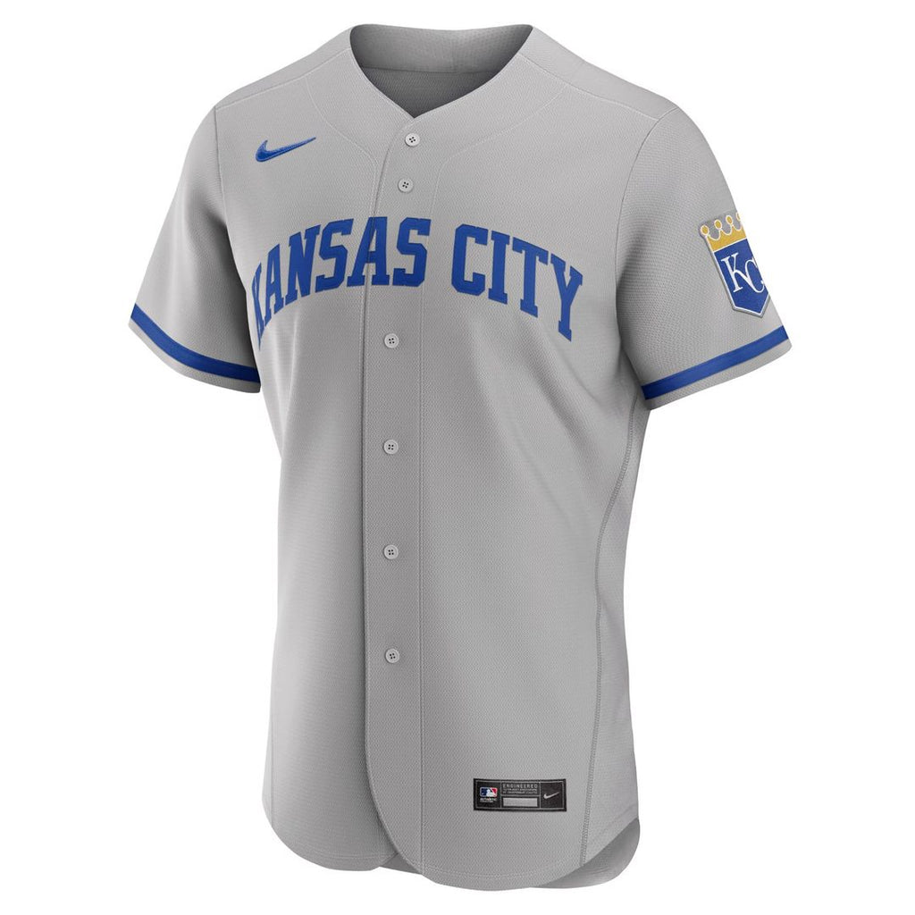 Men's Kansas City Royals Gray 2022 Road MLB Baseball Jersey - view 6