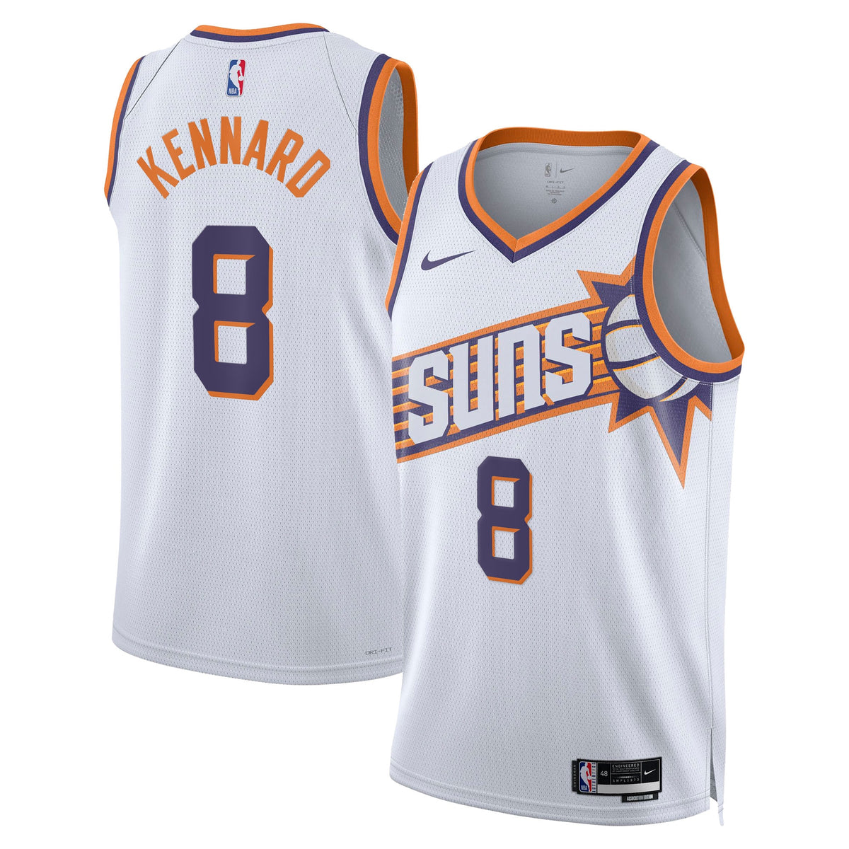 Unisex Luke Kennard Phoenix Suns Association Edition Swingman NBA Basketball Jersey - White - view 1