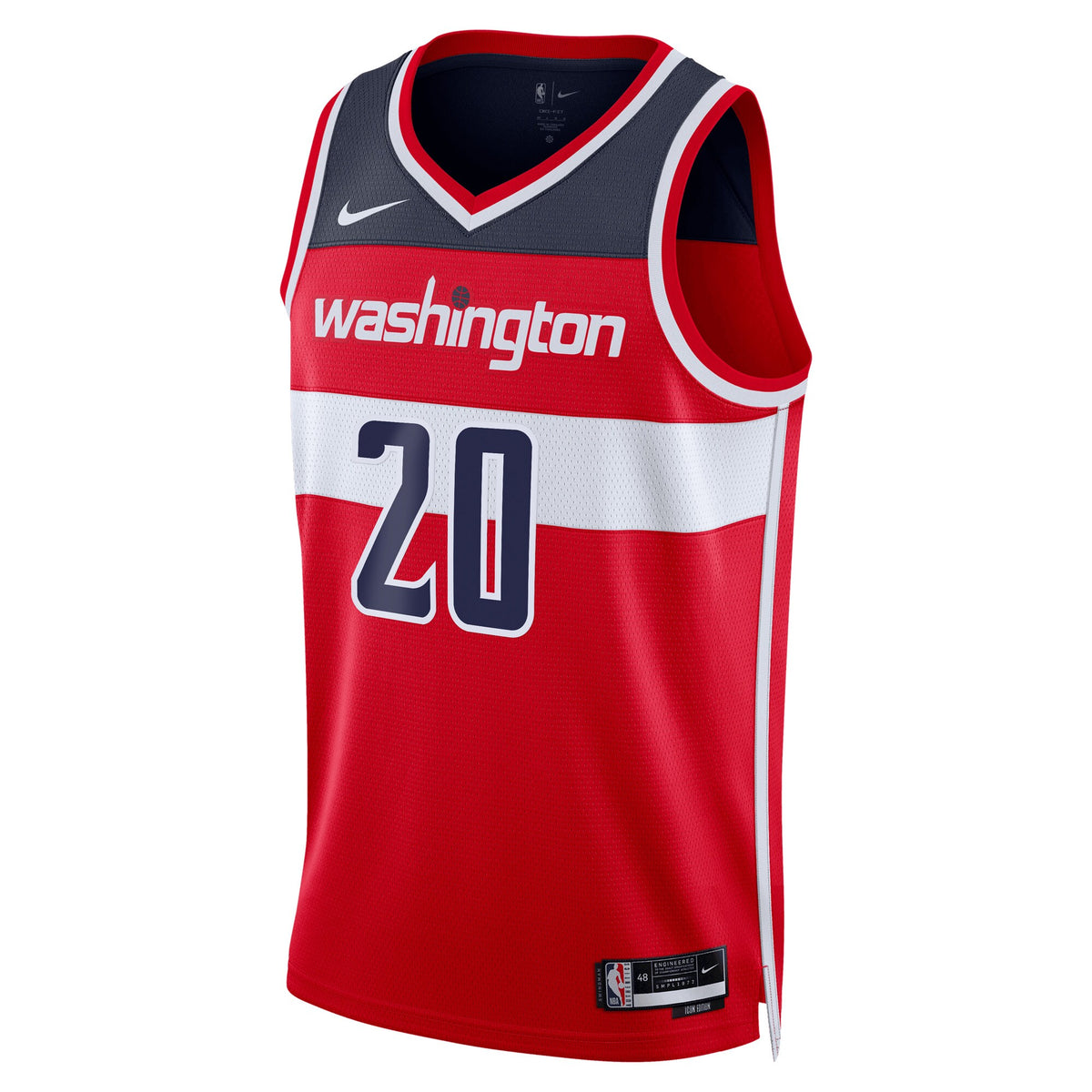 Unisex Alexandre Sarr Washington Wizards Icon Swingman NBA Basketball Jersey - Red - view 3