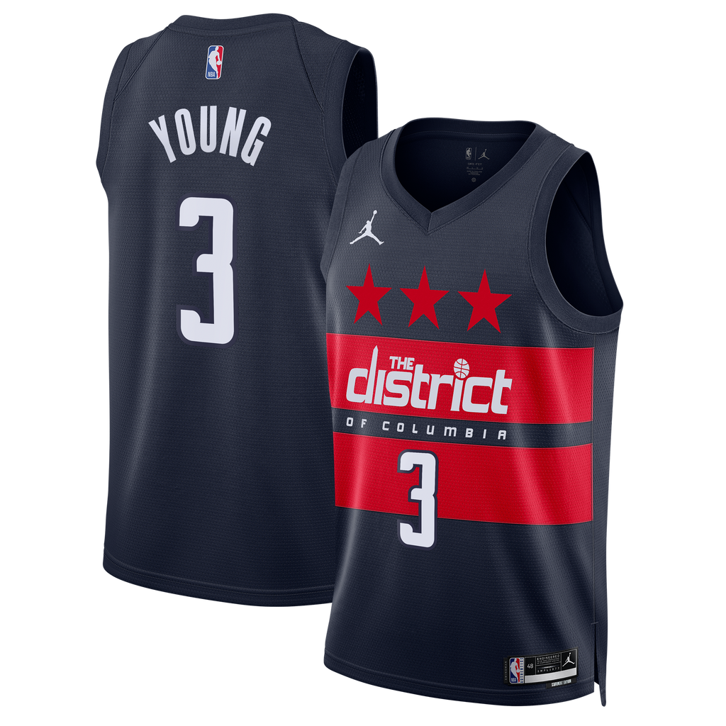 Men's Trae Young Washington Wizards Statement Edition Swingman NBA Basketball Jersey - Navy - view 2