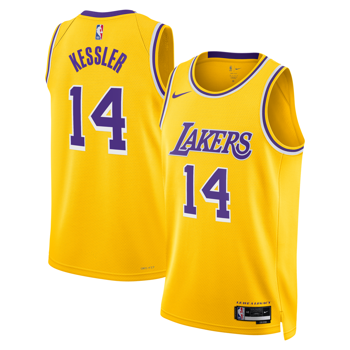 Unisex Walker Kessler Los Angeles Lakers Icon Edition Swingman NBA Basketball Jersey - Gold - view 2