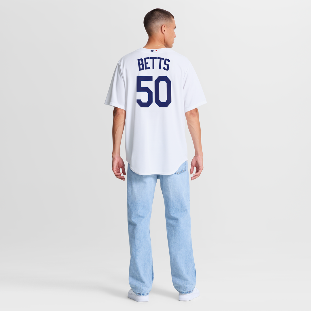 Men's Los Angeles Dodgers Mookie Betts White Home Replica MLB Baseball Jersey - view 5