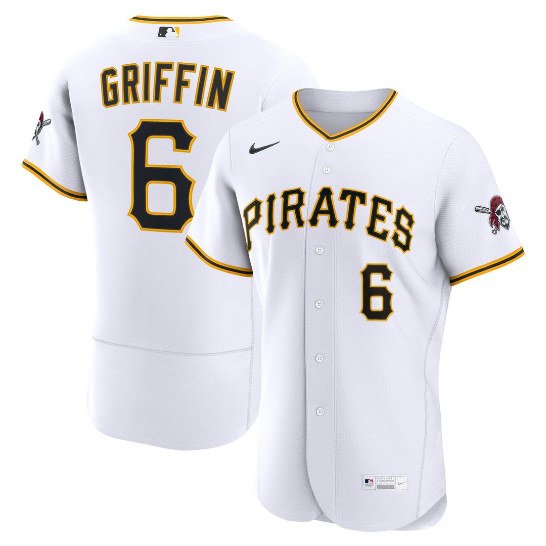 Men's Pittsburgh Pirates Konnor Griffin White Home MLB Baseball Jersey - view 1