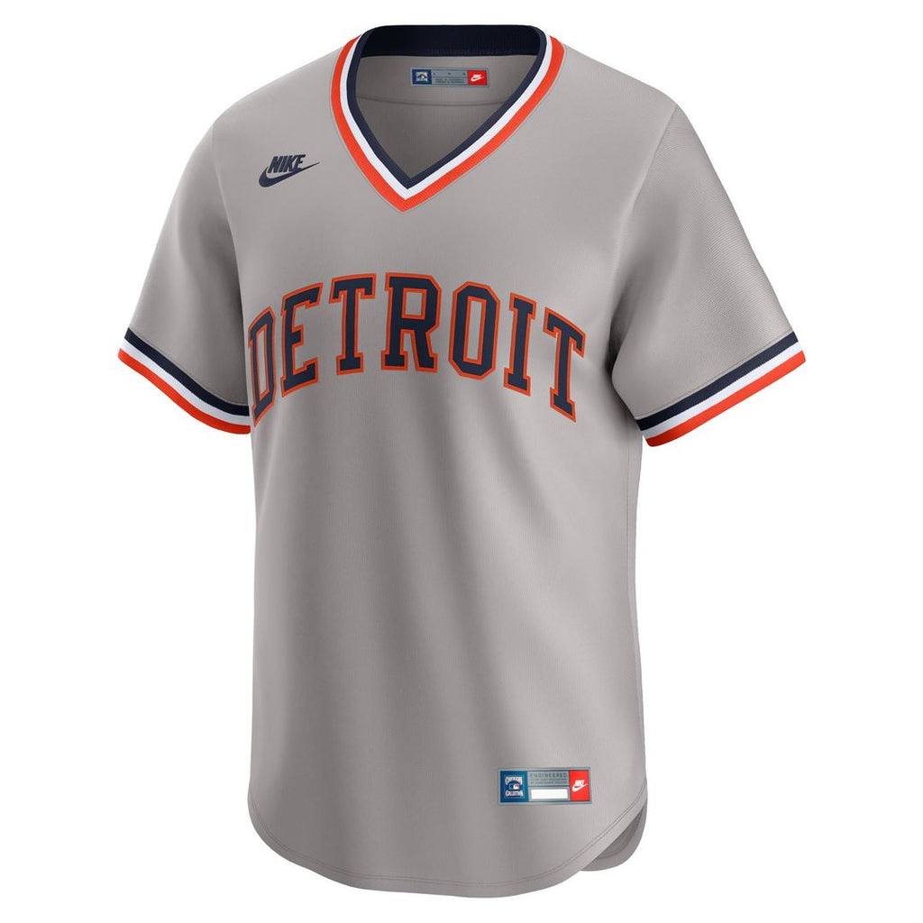 Men's Detroit Tigers Gray Cooperstown Collection Limited MLB Baseball Jersey - view 2