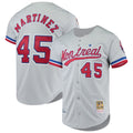 Men's Montreal Expos Pedro Martinez Gray Cooperstown Collection MLB Baseball Jersey - view 1