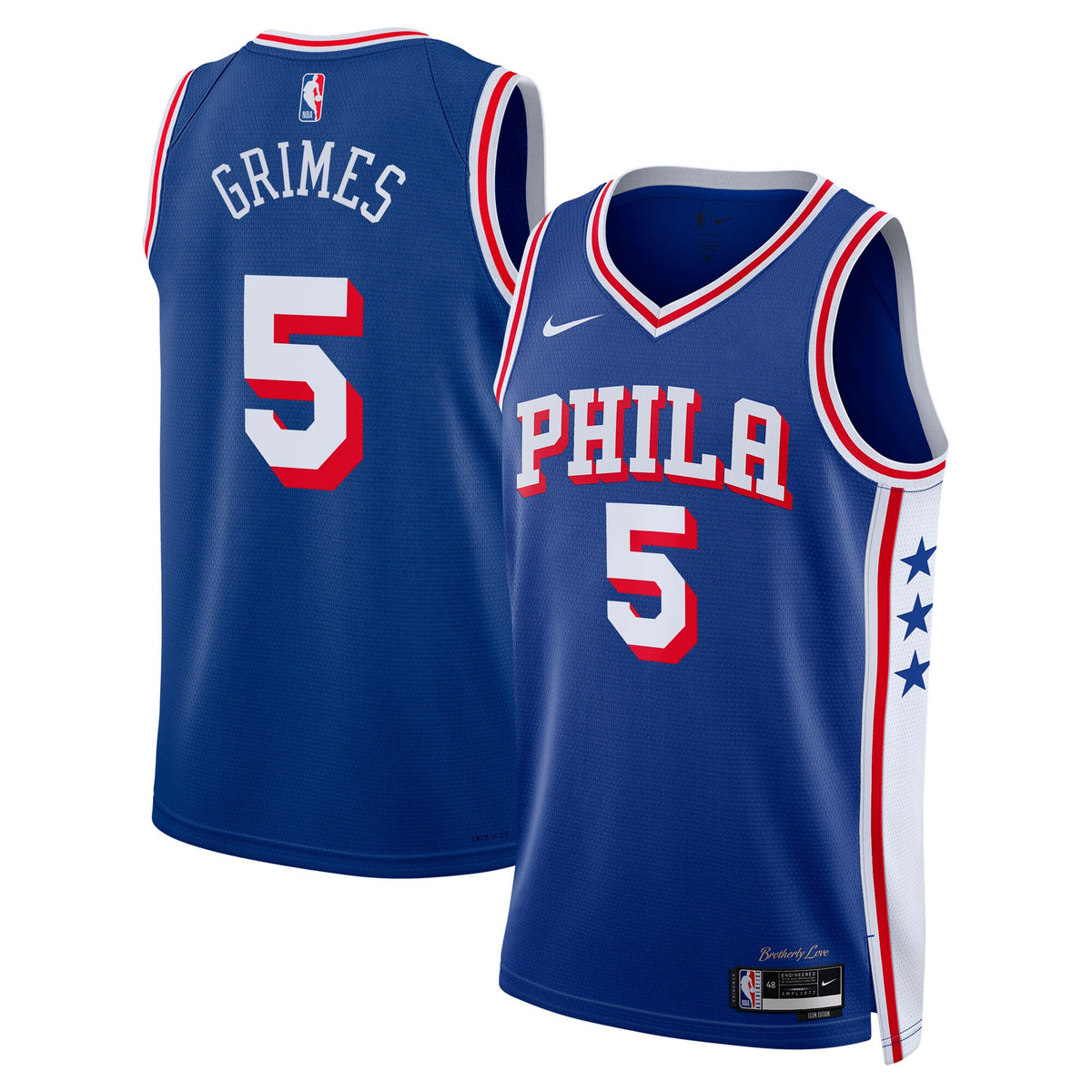 Unisex Quentin Grimes Philadelphia 76ers Icon Edition Swingman NBA Basketball Jersey - Royal - view 2
