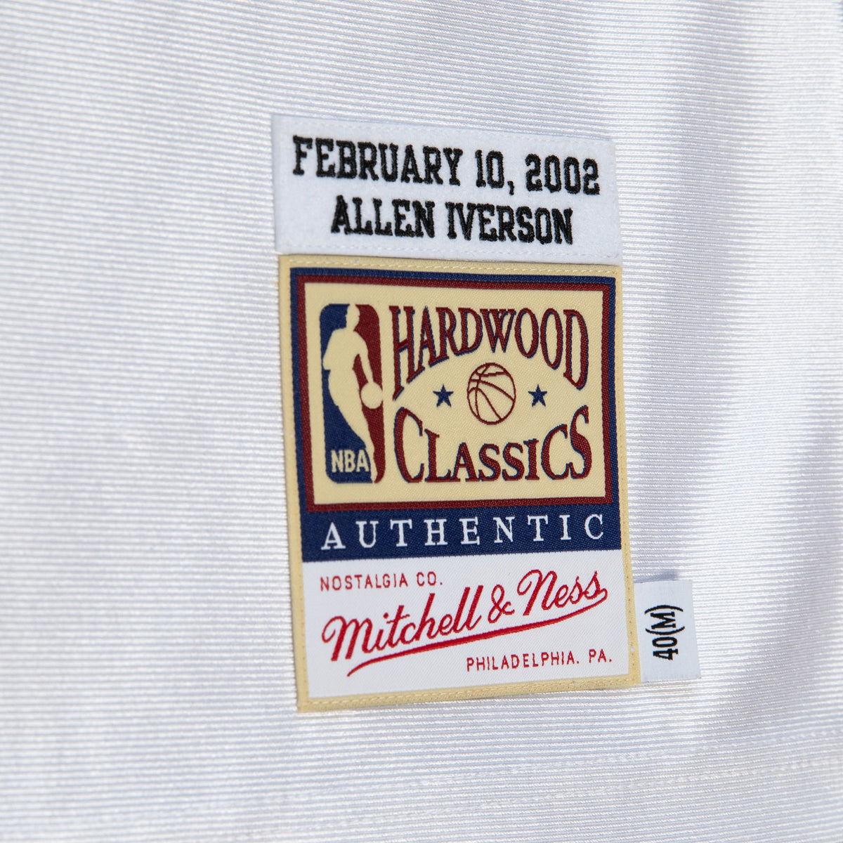 Men's Philadelphia 76ers Allen Iverson 2002 All-Star East NBA Basketball Jersey - White - view 6