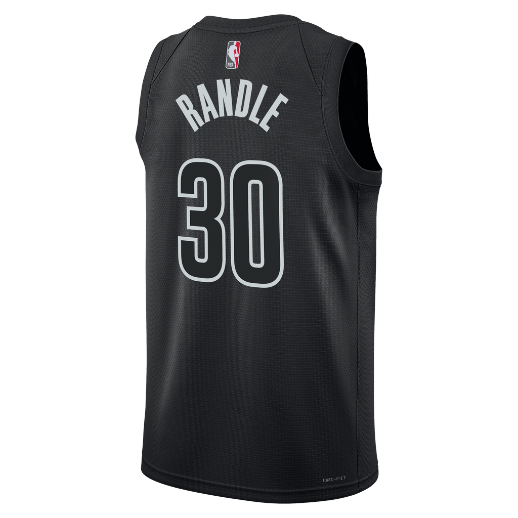 Unisex Julius Randle Brooklyn Nets Statement Edition Swingman NBA Basketball Jersey - Black - view 4