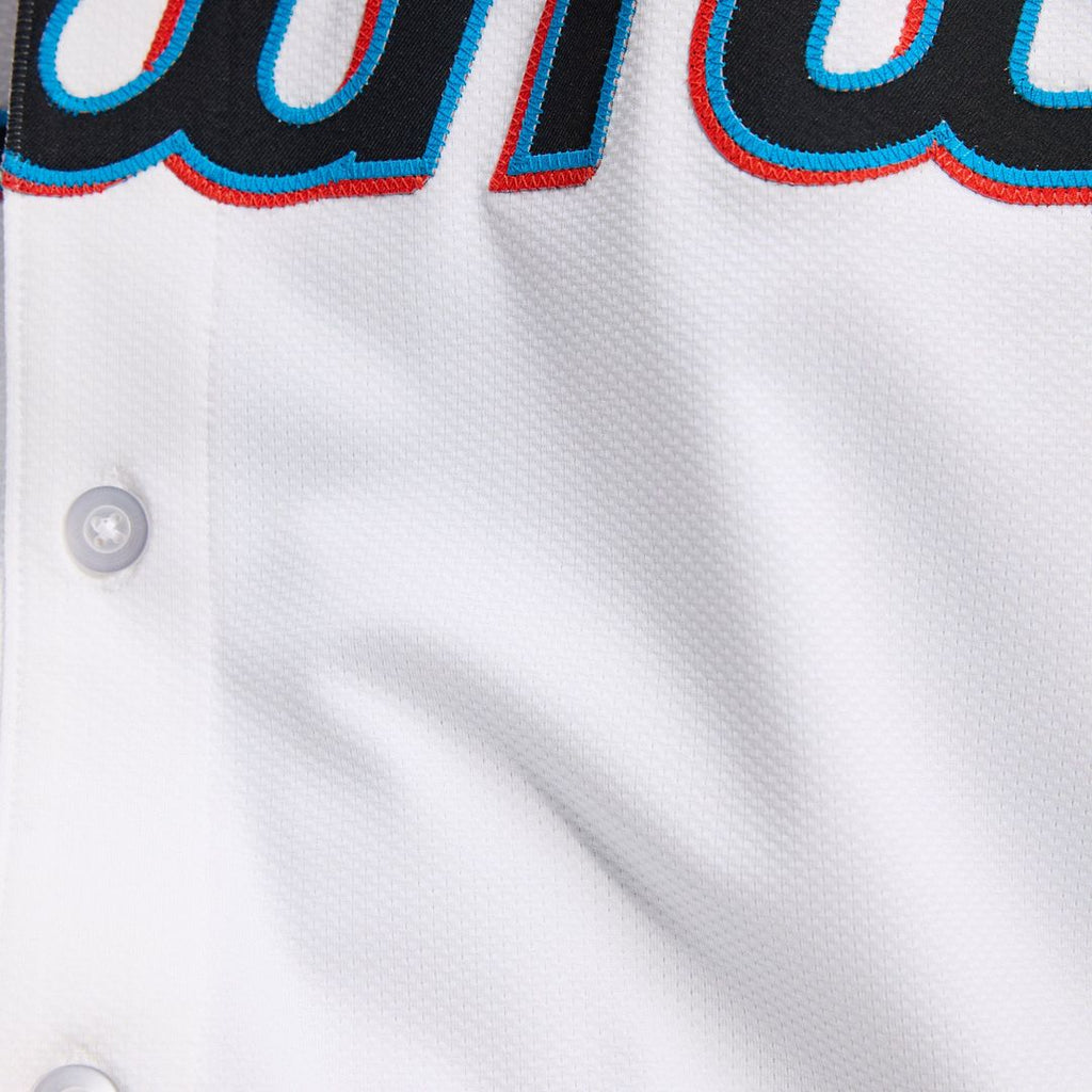 Men's Miami Marlins White Home Elite MLB Baseball Jersey - view 15