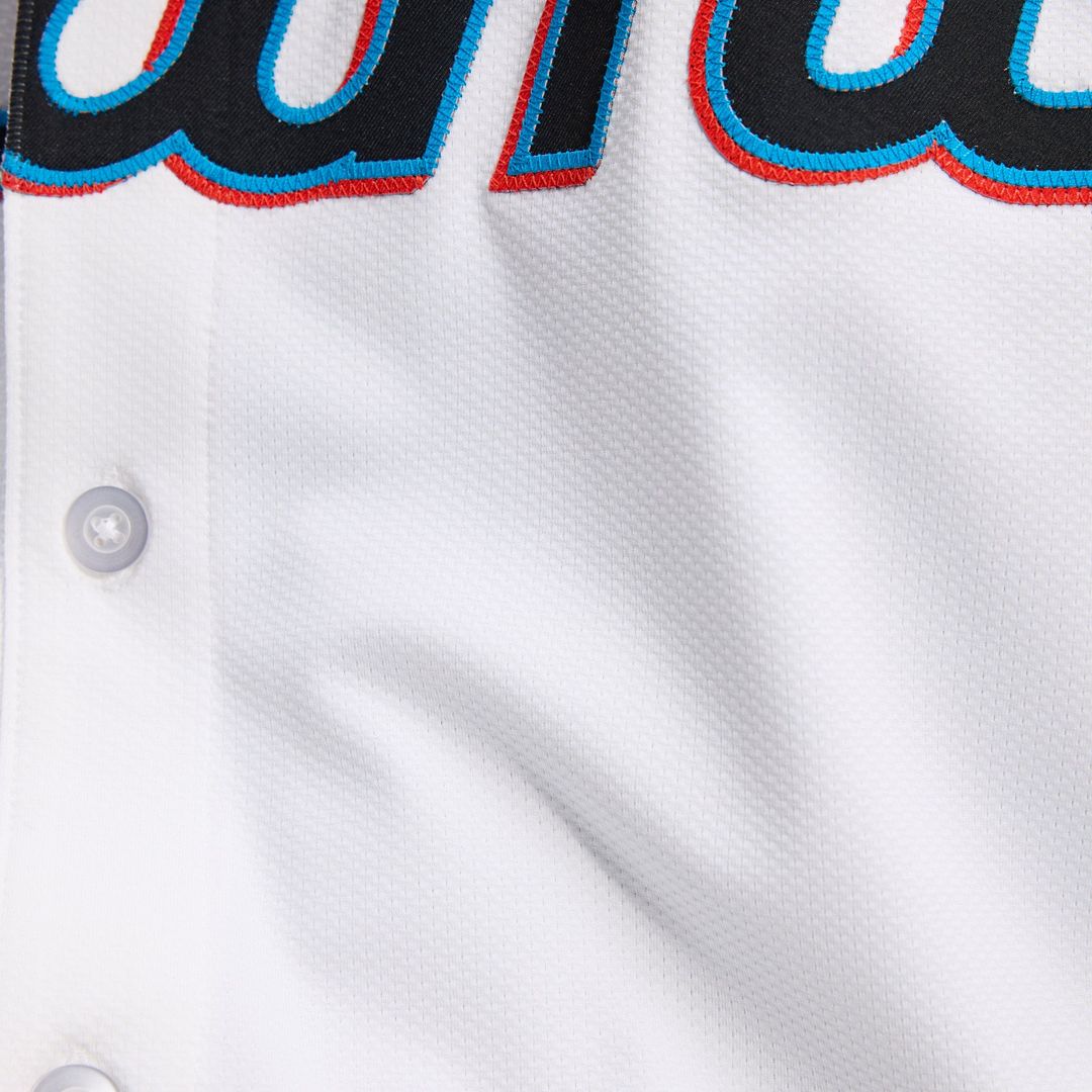 Men's Miami Marlins White Home Elite MLB Baseball Jersey - view 15