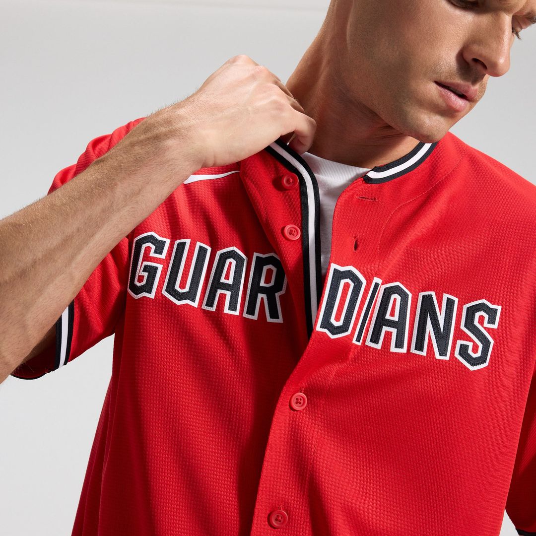 Men's Cleveland Guardians Red Alternate 2 Replica MLB Baseball Jersey - view 10