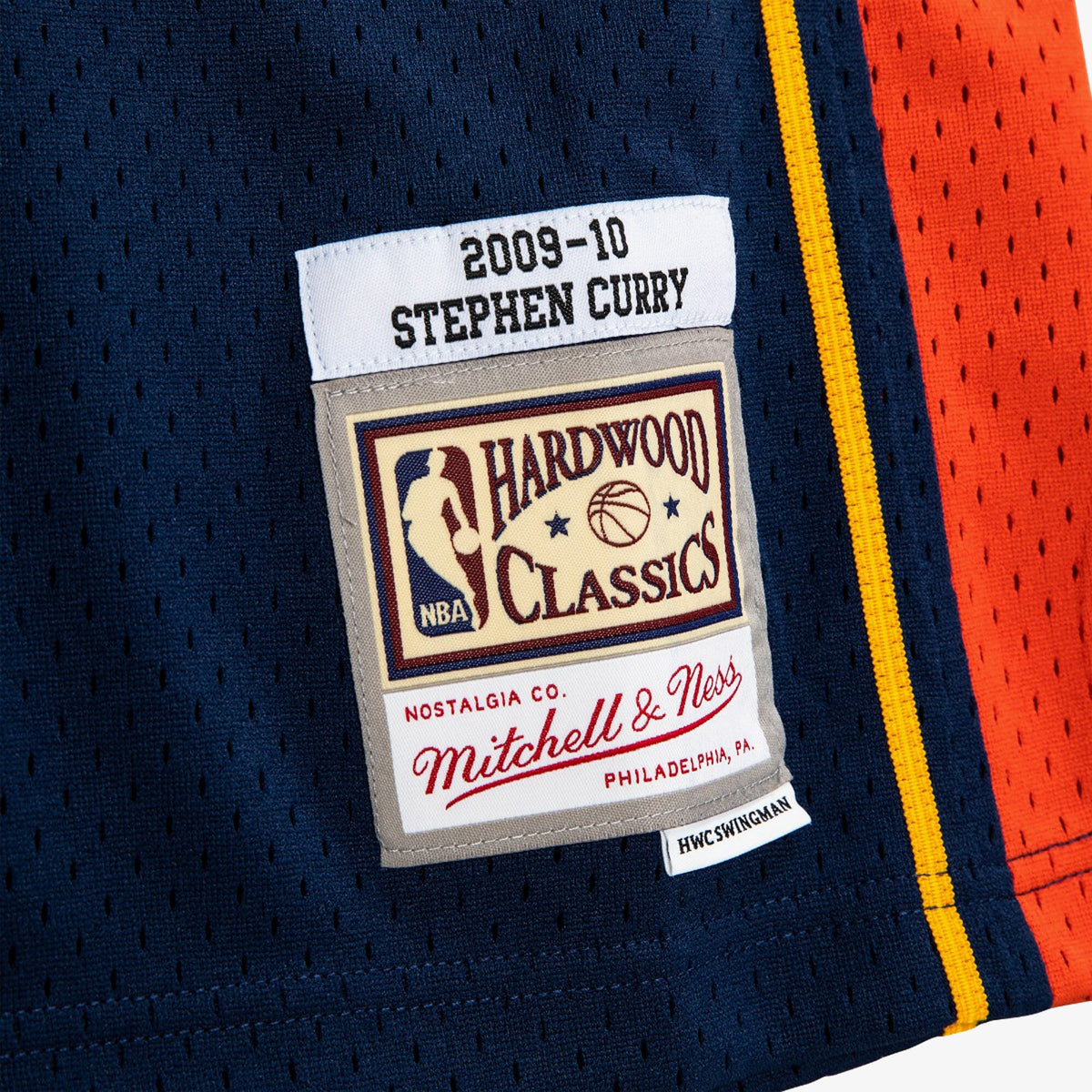 Men's Golden State Warriors Swingman NBA Basketball Jersey Road Steph Curry 2009-10 - view 4