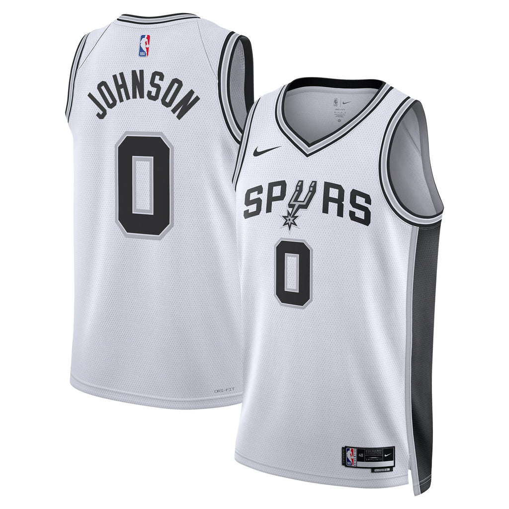 Unisex Keldon Johnson San Antonio Spurs Association Edition Swingman NBA Basketball Jersey - White - view 2