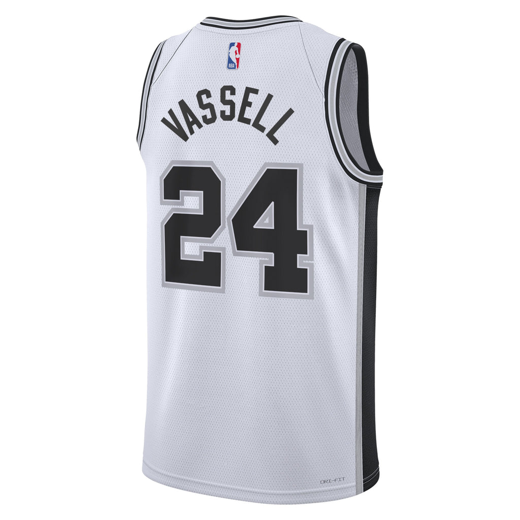 Unisex Devin Vassell San Antonio Spurs Association Edition Swingman NBA Basketball Jersey - White - view 3