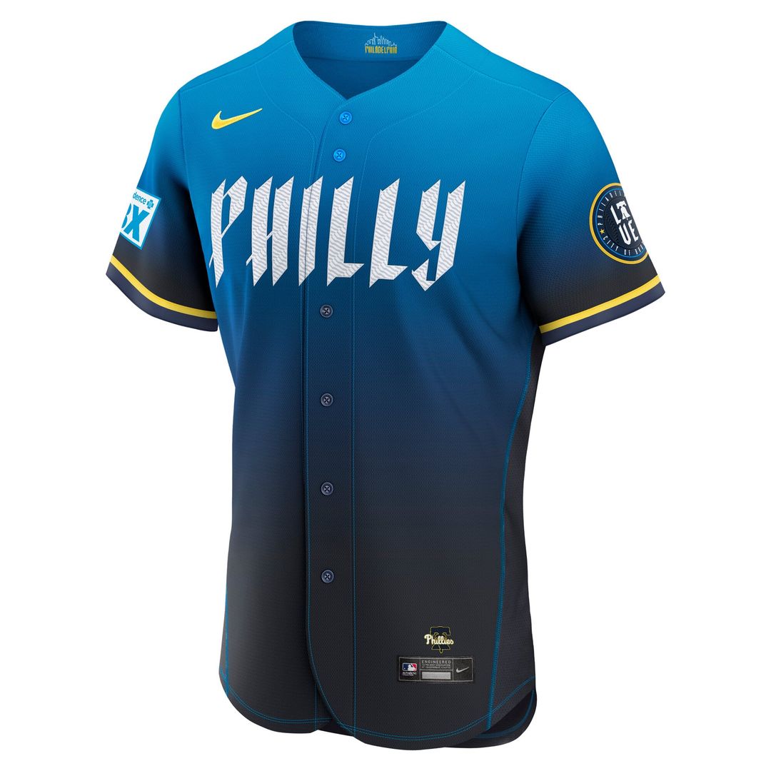 Men's Philadelphia Phillies Navy City Connect Sponsor Patch MLB Baseball Jersey - view 2