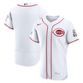 Men's Cincinnati Reds White Home Sponsor Patch MLB Baseball Jersey - view 1