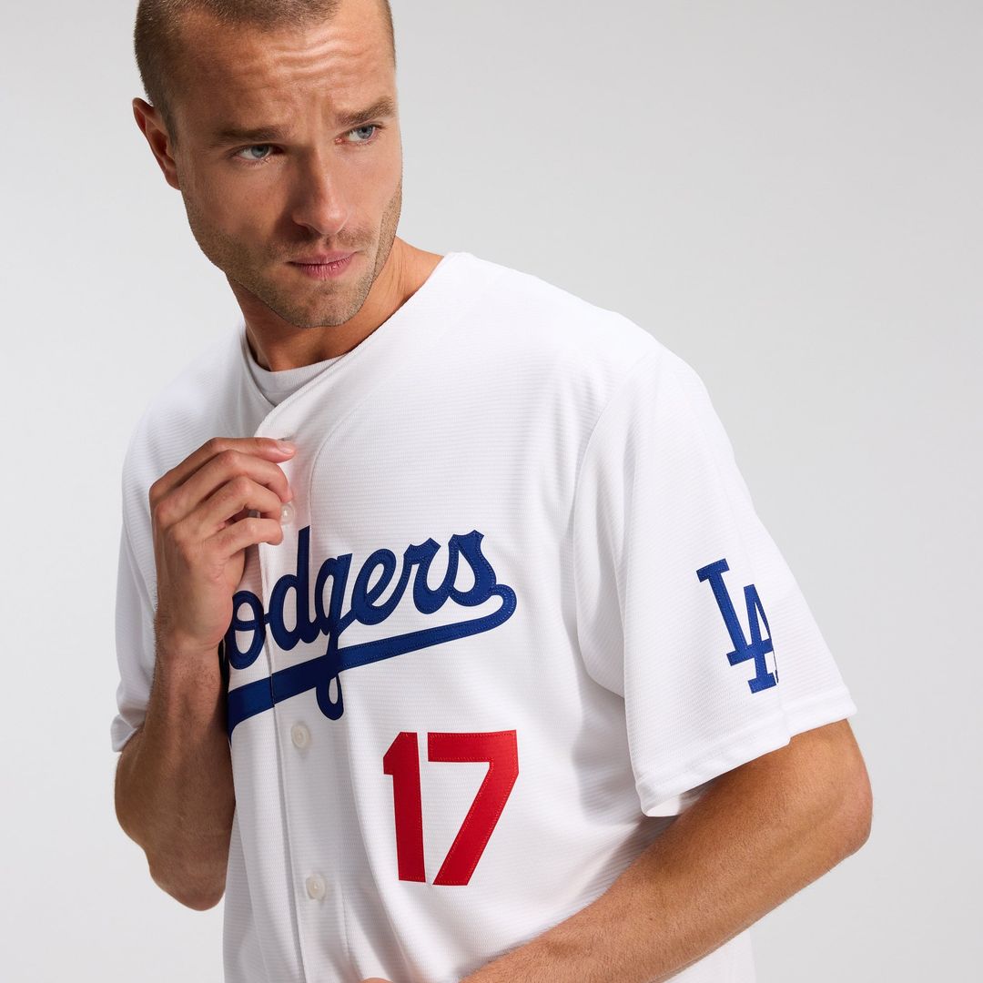 Men's Los Angeles Dodgers Shohei Ohtani White Home Stadium MLB Baseball Jersey - view 11