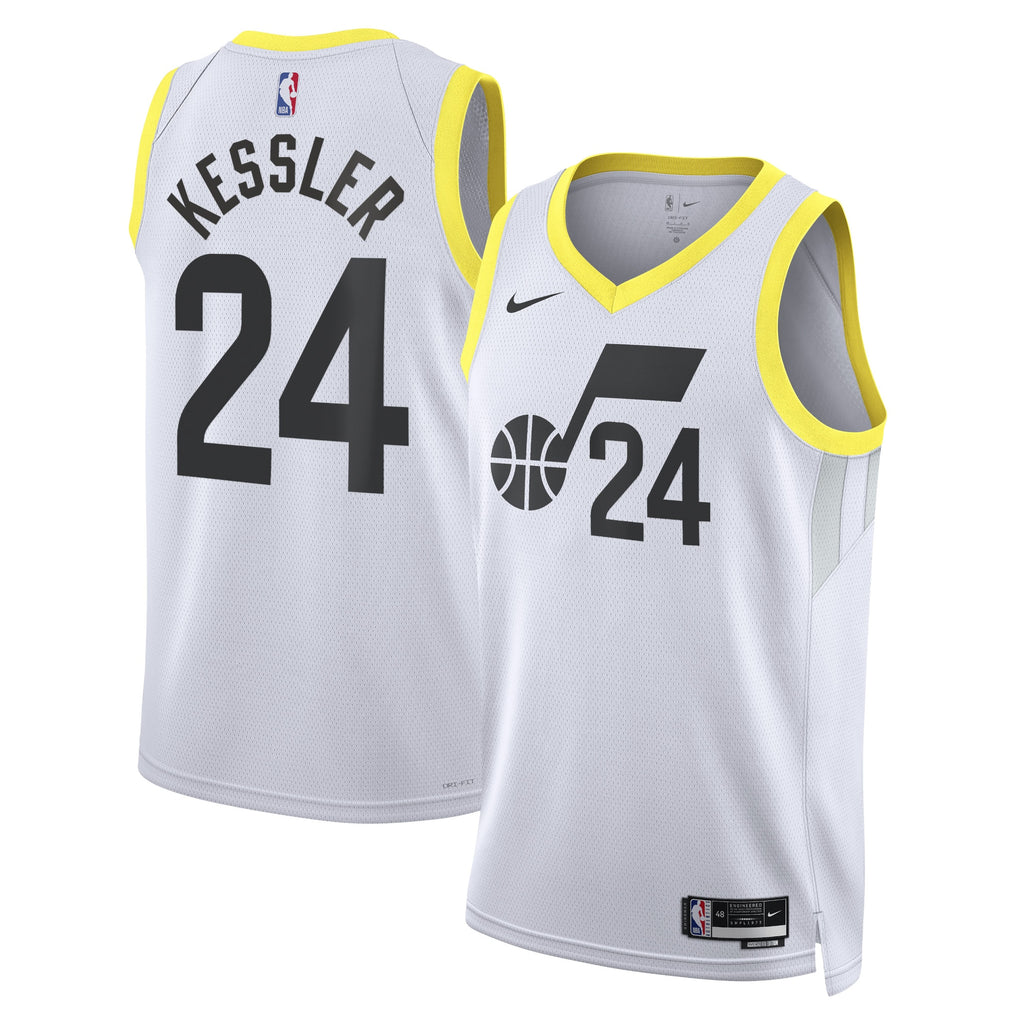Unisex Walker Kessler Utah Jazz Association Edition Swingman NBA Basketball Jersey - White - view 1
