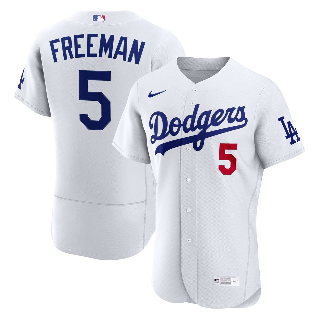 Men's Los Angeles Dodgers Freddie Freeman White Home MLB Baseball Jersey - view 1