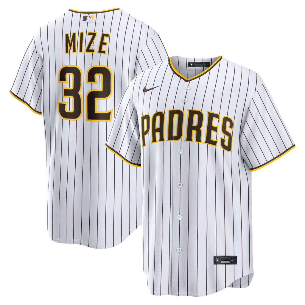 Men's San Diego Padres Casey Mize White Home Replica MLB Baseball Jersey - view 1